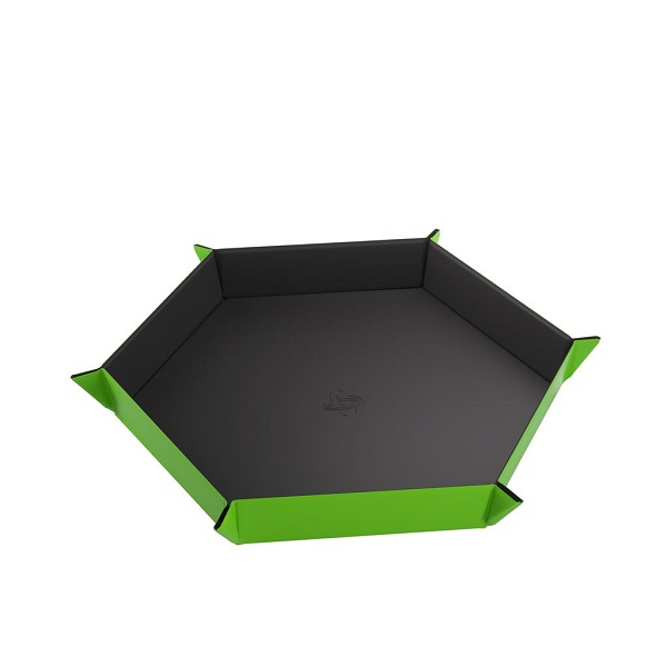 Gamegenic Magnetic Dice Tray Hexagonal: Black Green