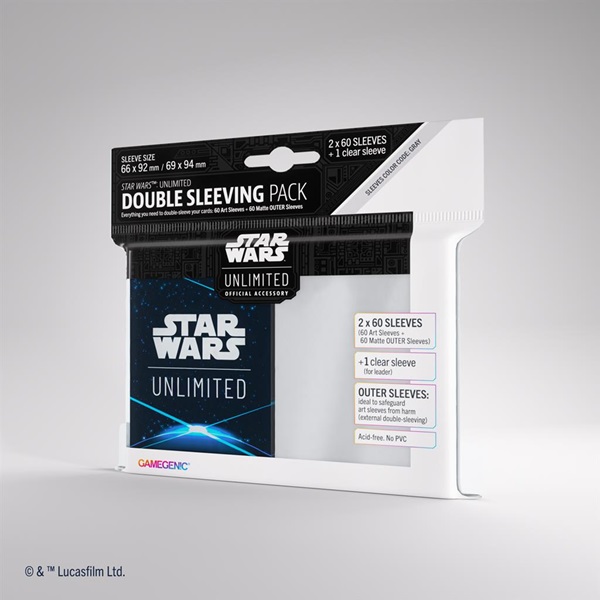 Gamegenic Star Wars: Unlimited Art Sleeves Double Sleeving Pack Space Blue  2x60 Kortlommer