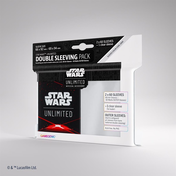 Gamegenic Star Wars: Unlimited Art Sleeves Double Sleeving Pack Space Red  2x60 Kortlommer