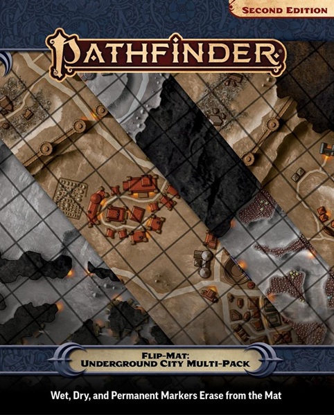 Gamemastery Flip-mat: Underground City Multi-pack Tabletop   195 165 Tte       Pathfinder  Pzo30131
