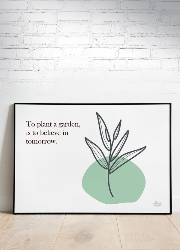 Haveplakat Believe Vandret 29 21 Cm A4 Kr 199 -