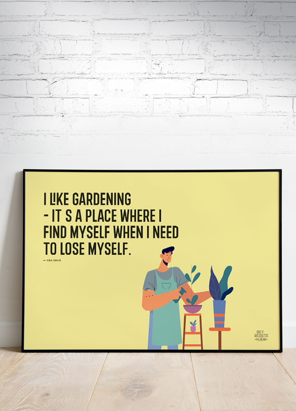 Like Gardening-plakat Vandret 29 21 Cm A4 Kr 199 -