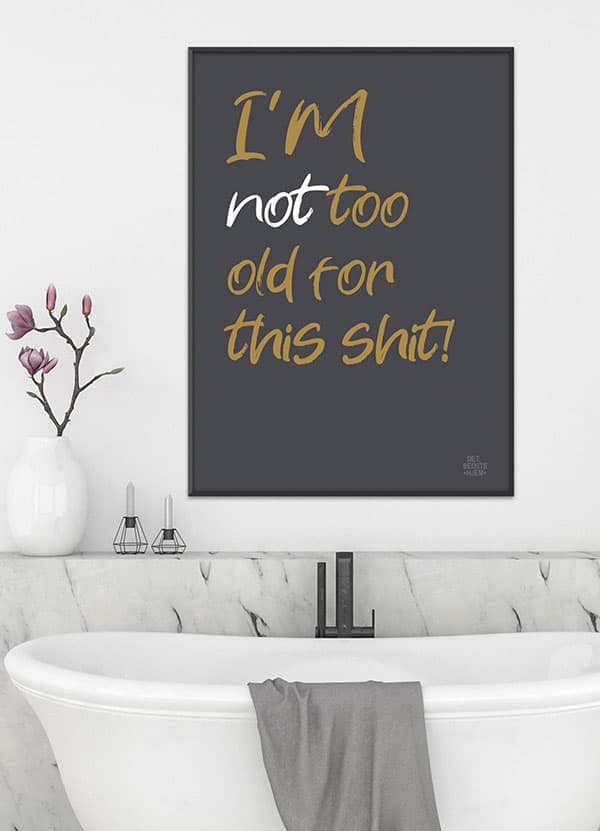 Not Too Old For This Shit-plakat 21   29    A4  Kr  199 -