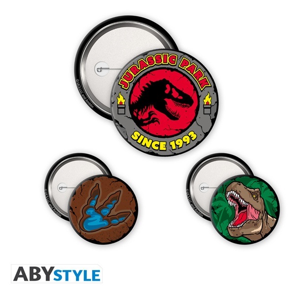 Jurassic Park Logo  -rex Pin Badge  -pack