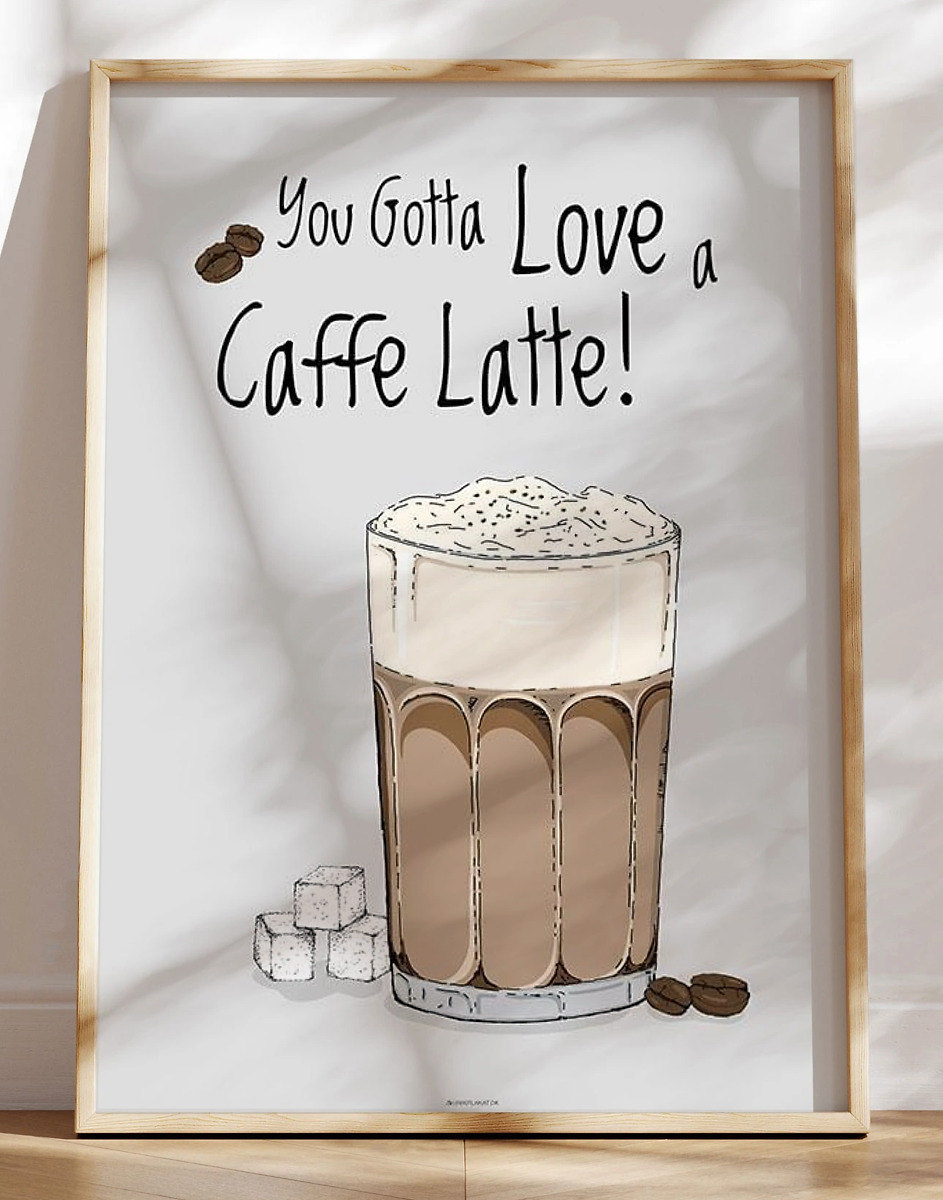 Kaffeplakat Caffe Latte
