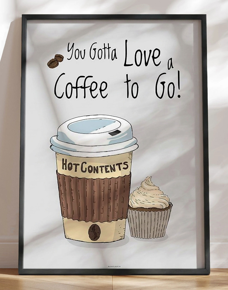 Kaffeplakat Coffee To Go
