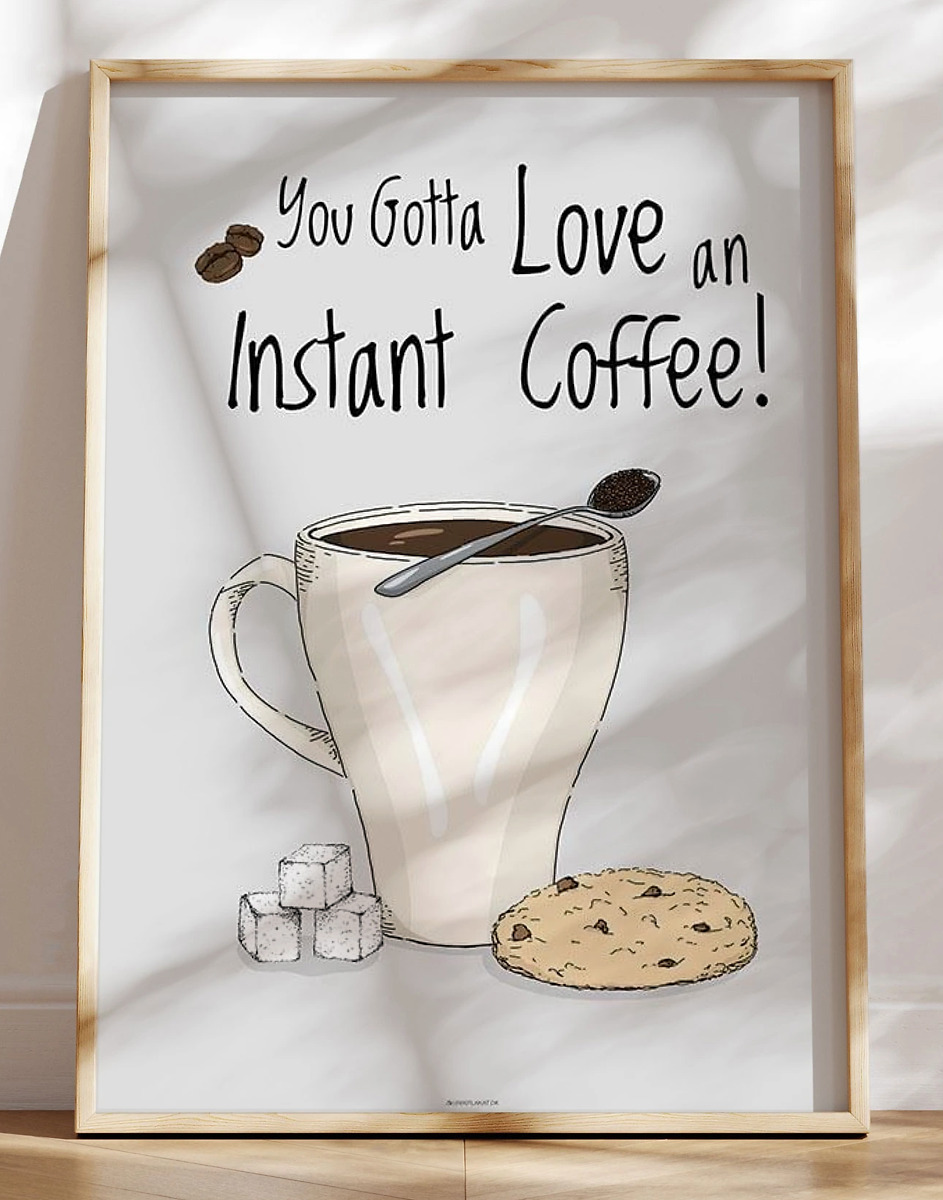 Kaffeplakat Instant Coffee