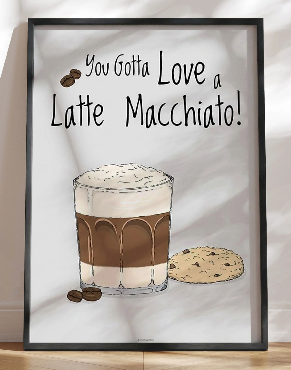 Kaffeplakat Latte Macchiato