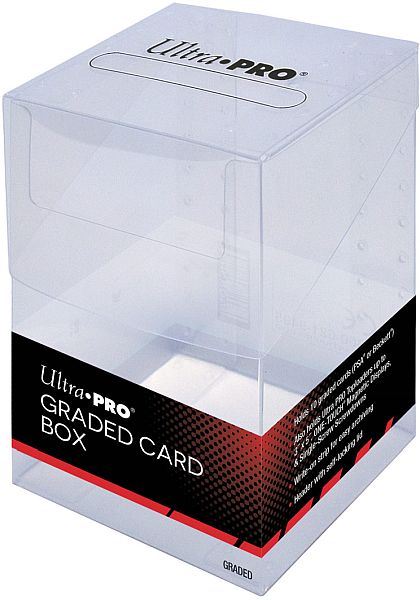 Kortkasse Opbevaringsboks  Clear Transparent  Graded Card Box Holds 10 Graded Cards One-touch Toploaders Ultra Pro  15449