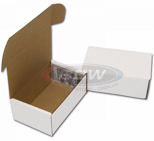 Kortkasse Opbevaringsboks  Hvid Pap  Graded Trading Card Box Holder 100 Kort   Toploaders  Bcw- -bx-gtcb