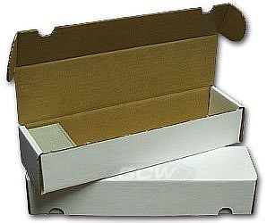 Kortkasse Opbevaringsboks  Hvid Pap  Holder 1000 Kort  Bcw- -bx-800 Kb1000