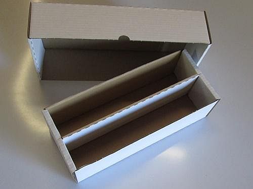 Kortkasse Opbevaringsboks  Hvid Pap  Holder 2000 Kort  Langt   195 165    Bcw  Kb2000