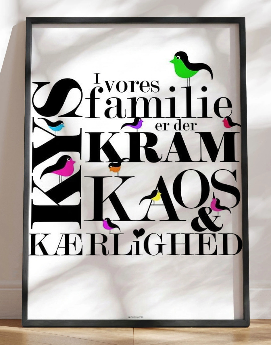 Kys Kram Kaos Birds Plakat