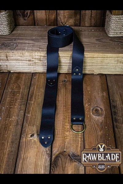 Lara Round Ring Belt Black Rawblade 148cm Live Rollespil