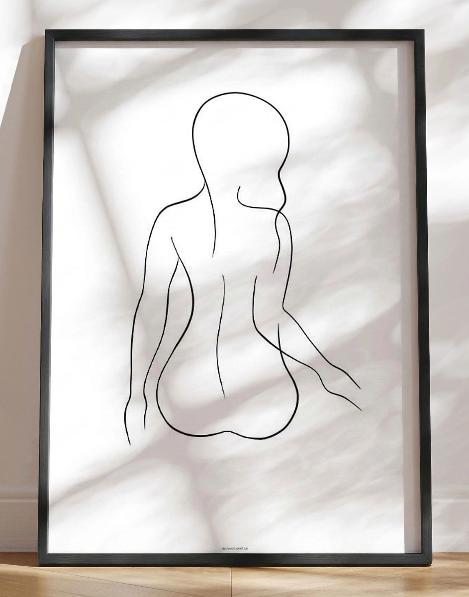 Line Art Woman No    Plakat
