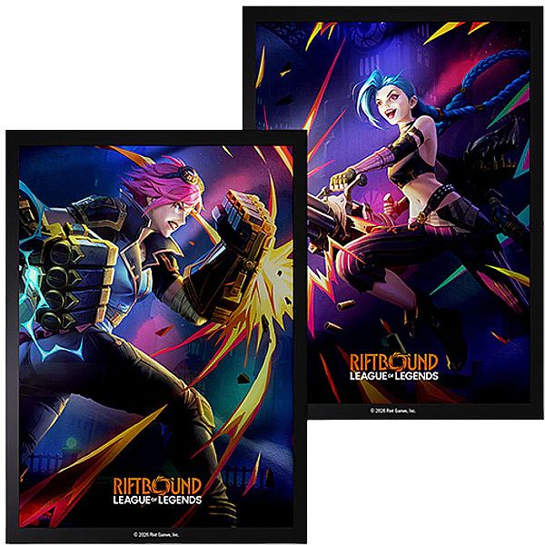 100 Lommer  Riftbound: League Of Legends Tcg: Set 04: Vendetta   : Vi Vs Jinx Deck Protector Art Sleeves