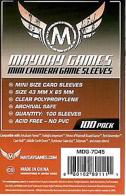 Mayday Games Mini Chimera Card Sleeves  Premium  43x65mm 50 Lommer  May7045
