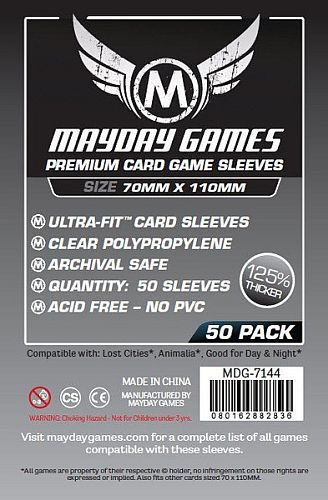 Mayday Games  Quot Lost Cities Quot  Card Sleeves  Magnum Ultra-fit  70x110mm 50 Lommer  May7144