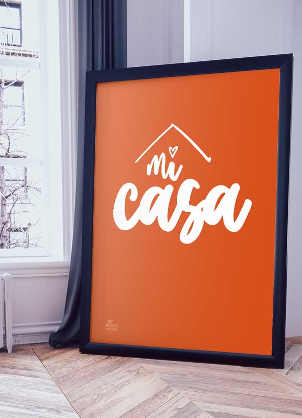Mi Casa-plakat Orange 21 29 A4 Kr 199 -