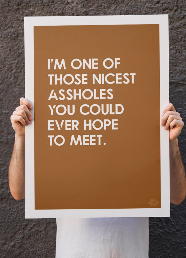 Nice Asshole-plakat  Karry-gul  21   29    A4  Kr  199 -