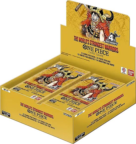 One Piece Card Game: Op17: The World Strongest Warriors Booster Display Box Med 24 Pakker