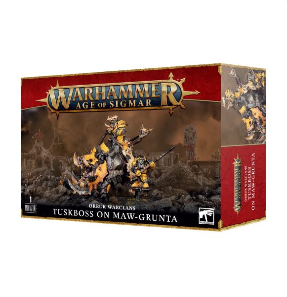 Orruk Warclans Tuskboss On Maw-grunta   Maw-grunta With Hakkin  Krew   Gouger 99120209111