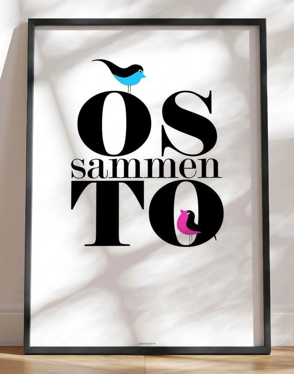 Os To Sammen Birds Plakat
