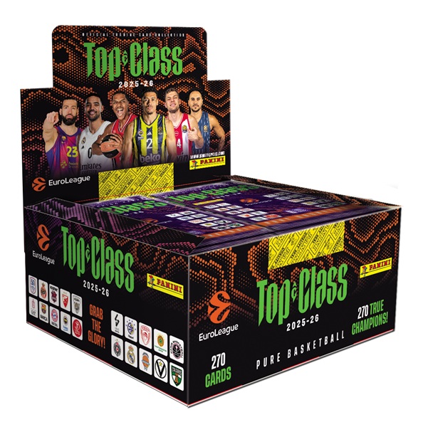 Panini Basketball Top Class: Euroleague 2025-26 Booster Display   Box Med 24 Pakker