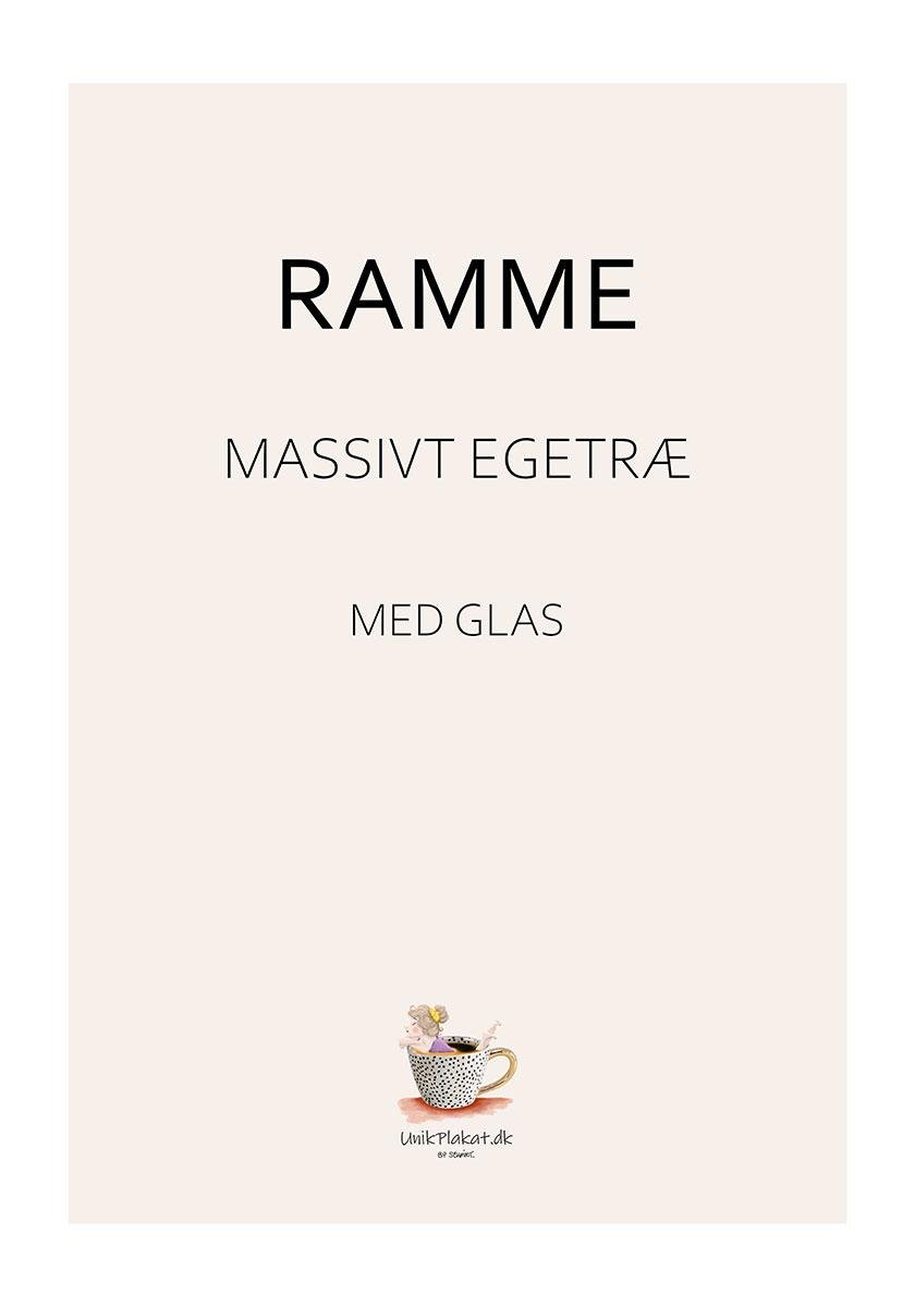 Plakatramme Natur Kvalitetsramme Med ægte Glas Af Massiv Egetræ