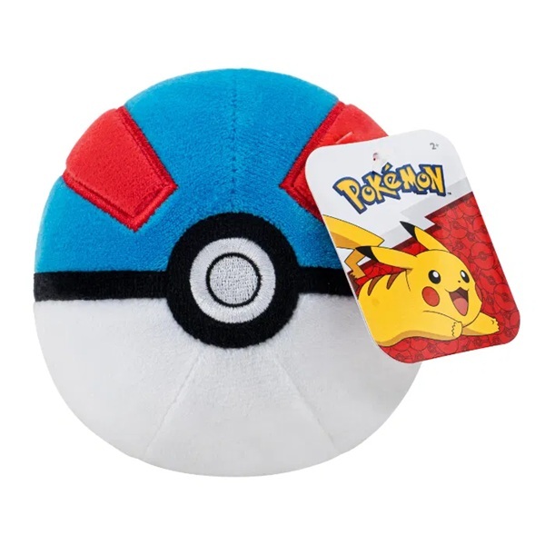 Pok 195 169 Mon: Pokeball Great Ball Plush Bamse 10cm