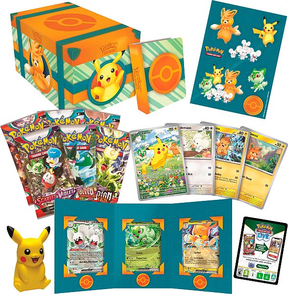 Pokemon Collector   Chest Box 2024 Spring: Paldea Adventure Chest   Boosters    Promokort  Mini-album Og Mere