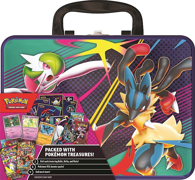 Pokemon Collector   Chest Tin  25 Mega Gardevoir   Lucario