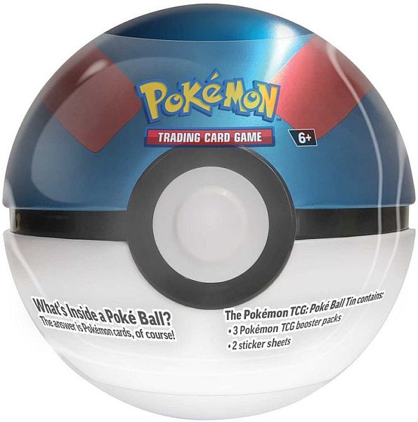 Pokemon Great Ball Tin  2025    Boosters   Stickers