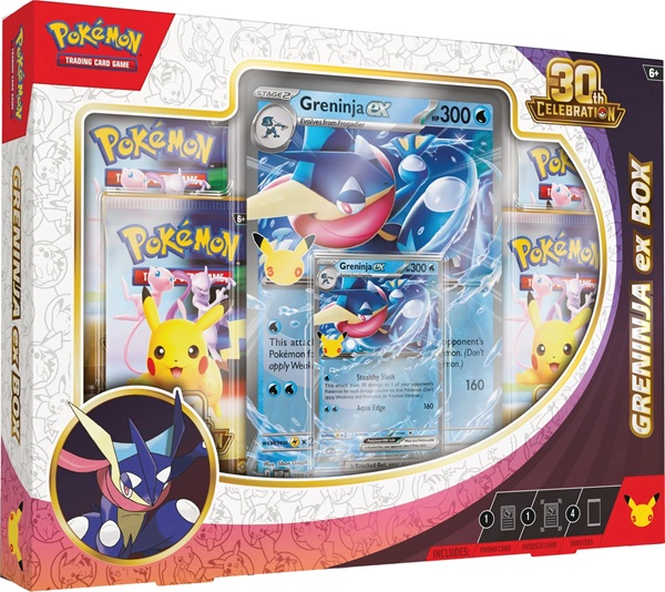Pokemon Mega Evolution: 30th Celebration Ex Box: Greninja Ex Collection    Boosters