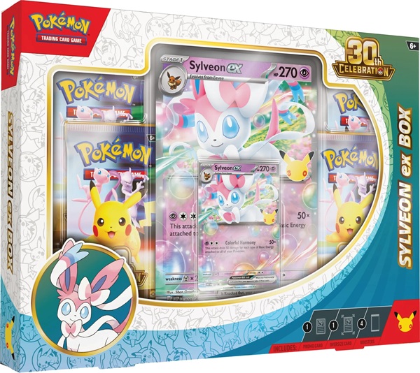 Pokemon Mega Evolution: 30th Celebration Ex Box: Sylveon Ex Collection    Boosters