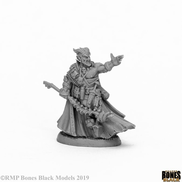 Reaper Bones Black: Vatanis  Maggotcrown Warlock Plastic Miniature