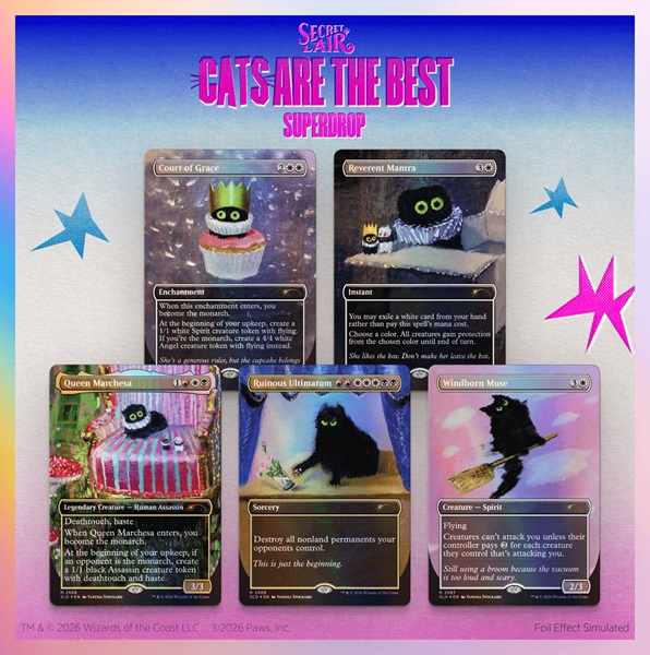 Secret Lair Drop Series  2026 : Cats Are The Best Superdrop: Purr Majesty  Foil