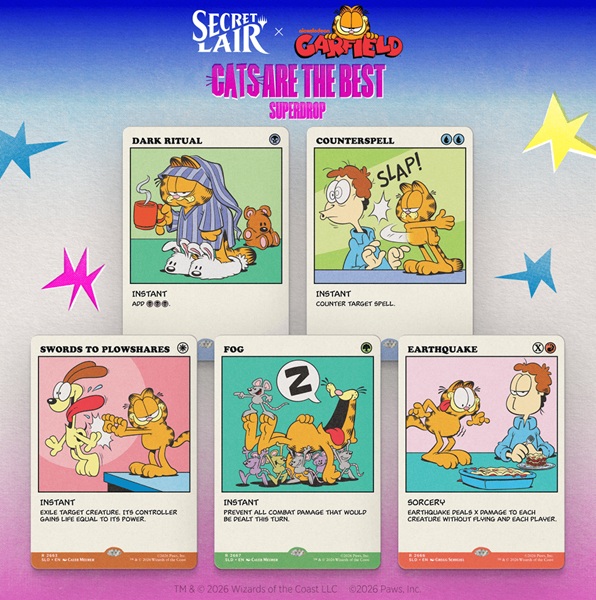 Secret Lair Drop Series  2026 : Cats Are The Best Superdrop: Secret Lair   Garfield: As Intended  Regular