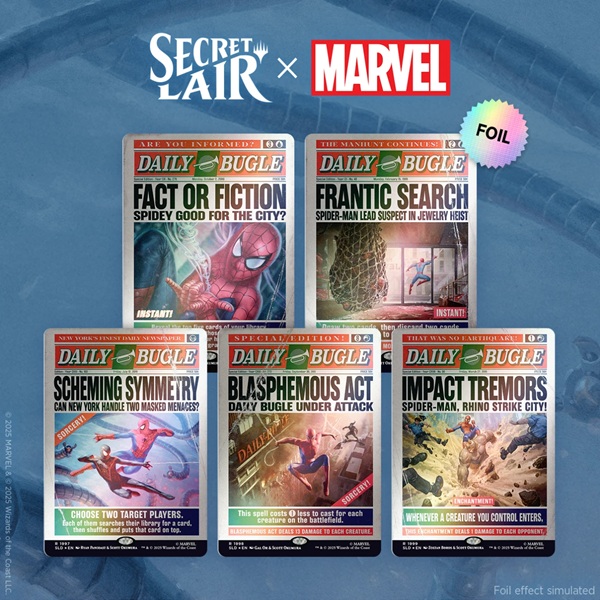 Secret Lair Drop Series  2025 : Marvel   Spider-man Superdrop: Secret Lair   Marvel   Spider-man: Daily Bugle Breaking News  Foil