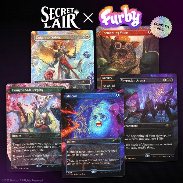 Secret Lair Drop Series  2025 : Secret Scare Superdrop: Secret Lair   Furby: Furbys: The Gathering  Confetti Foil
