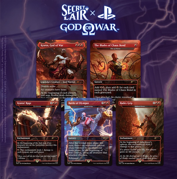 Secret Lair Drop Series  2025 : The Playstation Superdrop: Secret Lair   God Of War: Greek  Regular