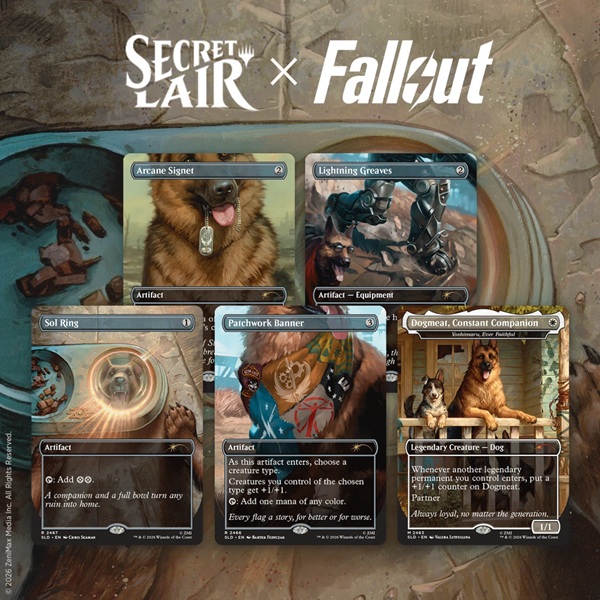 Secret Lair Drop Series  2026 : The Rad Superdrop: Secret Lair   Fallout: Greet The Dog  Regular