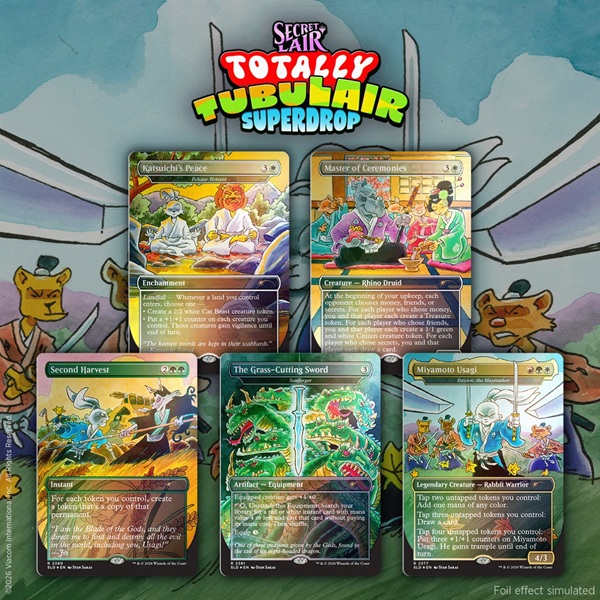 Secret Lair Drop Series  2026 : Totally Tubulair Superdrop: Secret Lair   Teenage Mutant Ninja Turtles: Featuring: Stan Sakai  Foil