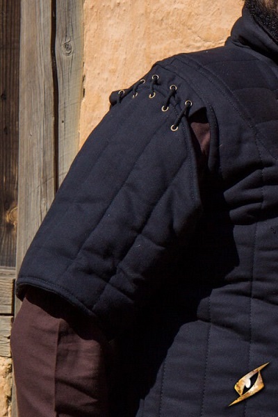 Short Sleeves For Gambeson Warrior Epic Black Epic Armoury Large  -large Live Rollespil