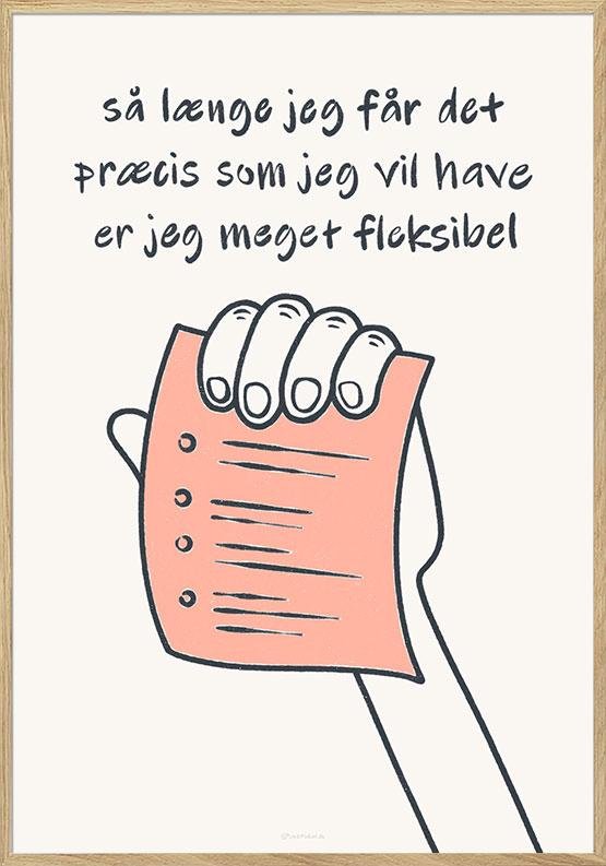 Sjov Plakat Med Tekst Meget Fleksibel
