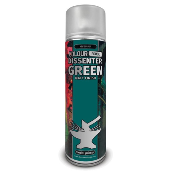 The Colour Forge Spray  Model Primer : Signature Series Dissenter Green 500ml