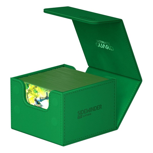 Ultimate Guard Sidewinder Deck Case  Deck Box  133  Standard Size Xenoskin Monocolor Green  Gr 195 184