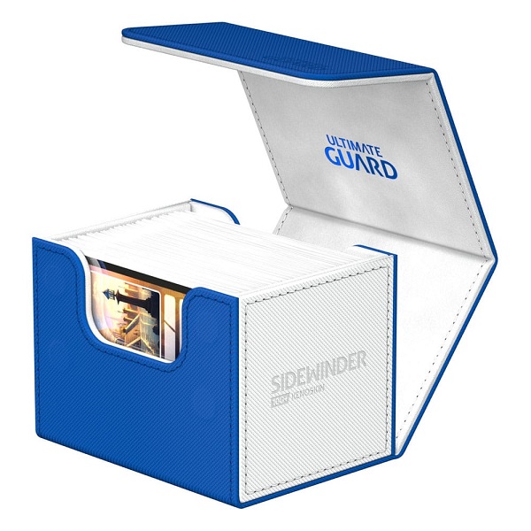 Ultimate Guard Sidewinder Deck Case  Deck Box  100  Standard Size Xenoskin Synergy Blue White