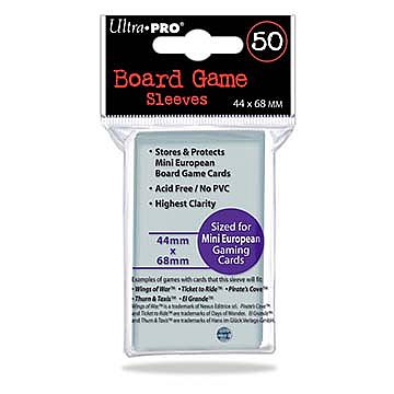 Ultra Pro European Mini Card Sleeves  Purple Code  Dansk Catan  44x68mm 50 Lommer  82661
