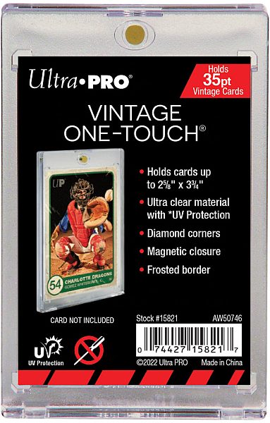 Ultra Pro One-touch Magnetic Holder Vintage Size   -    Quot     -    Quot  35pt Uv Sleeves  15821